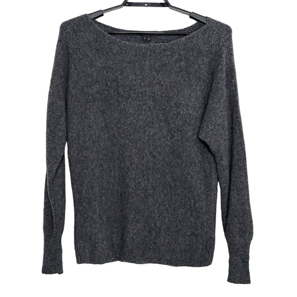 Theory Aradelle Avalon Sweater Gray Yak Large Pullover Long Sleeve - Picture 1 of 6